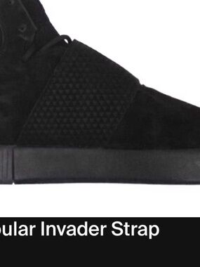 Adidas Tubular Invader Strap Triple Black – Men’s Size 12